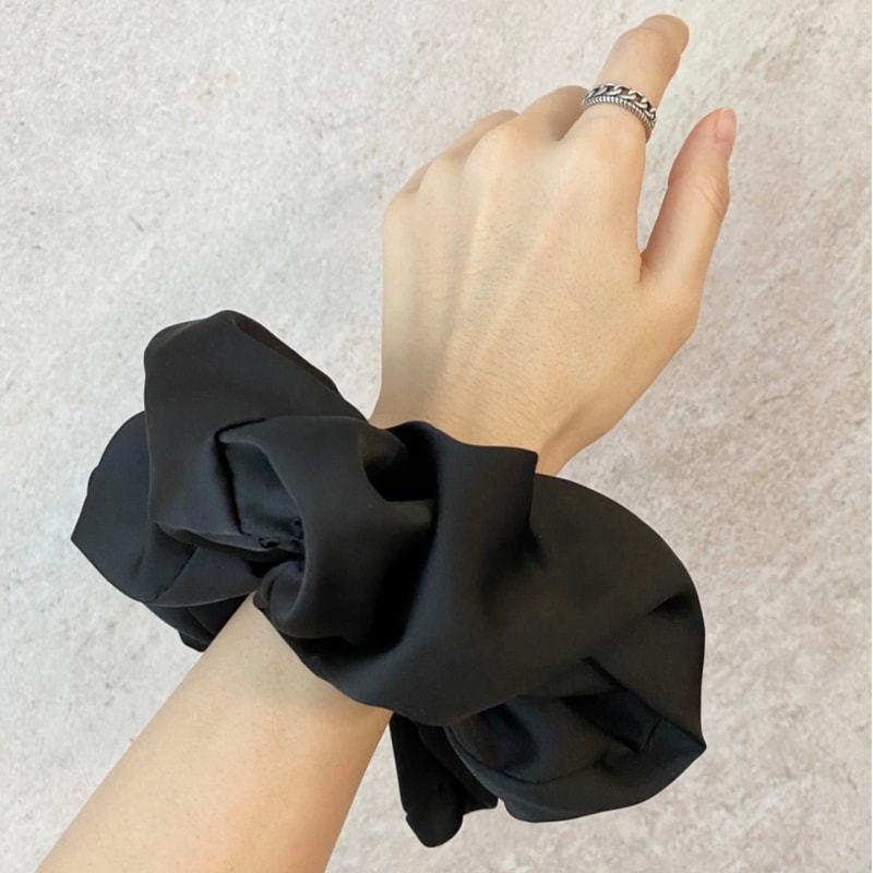 Oversized Silk Scrunchies For Women Chiffon Hair Tie For Ponytail Holder Koreaninspired Elastic He 8