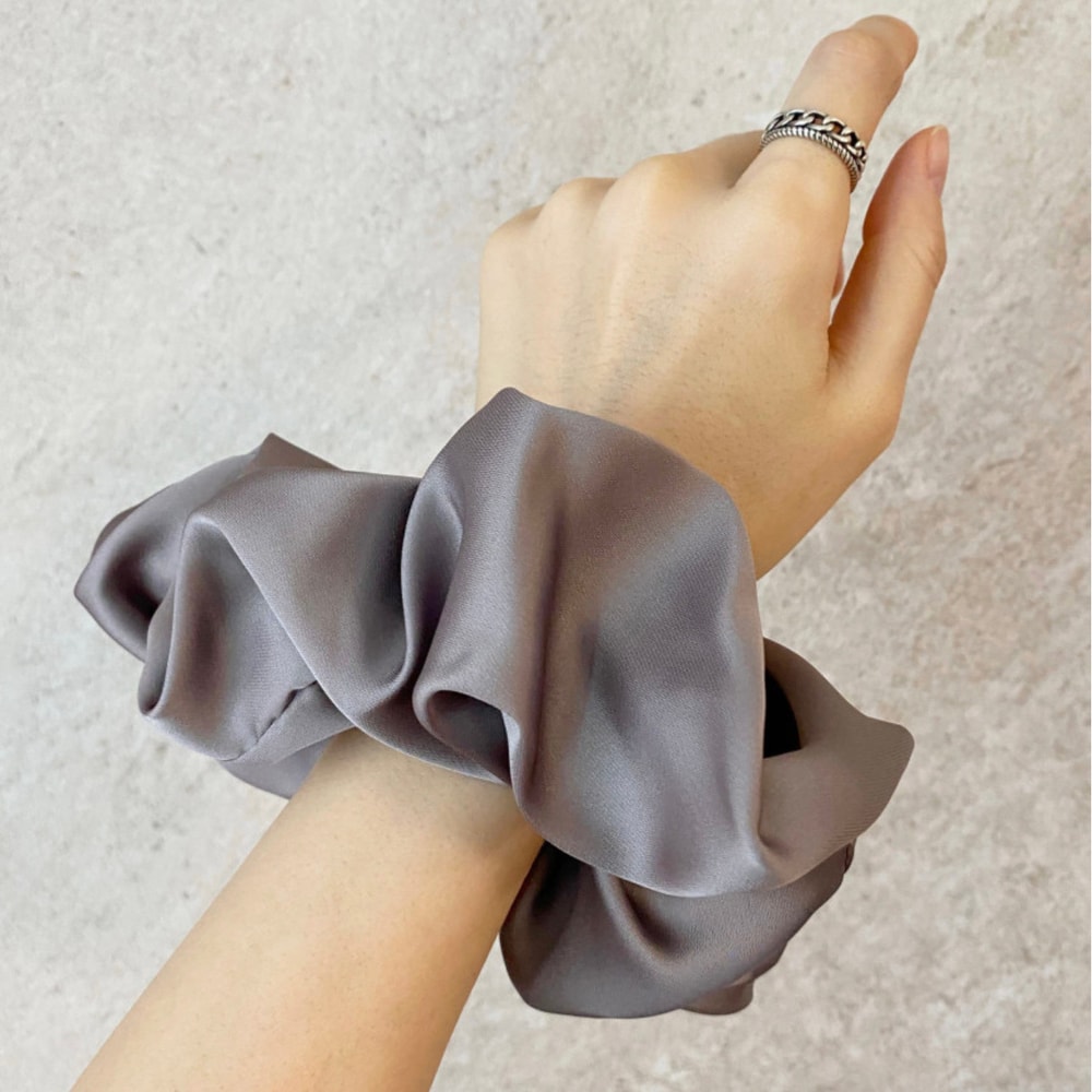 Oversized Silk Scrunchies For Women Chiffon Hair Tie For Ponytail Holder Koreaninspired Elastic He 3
