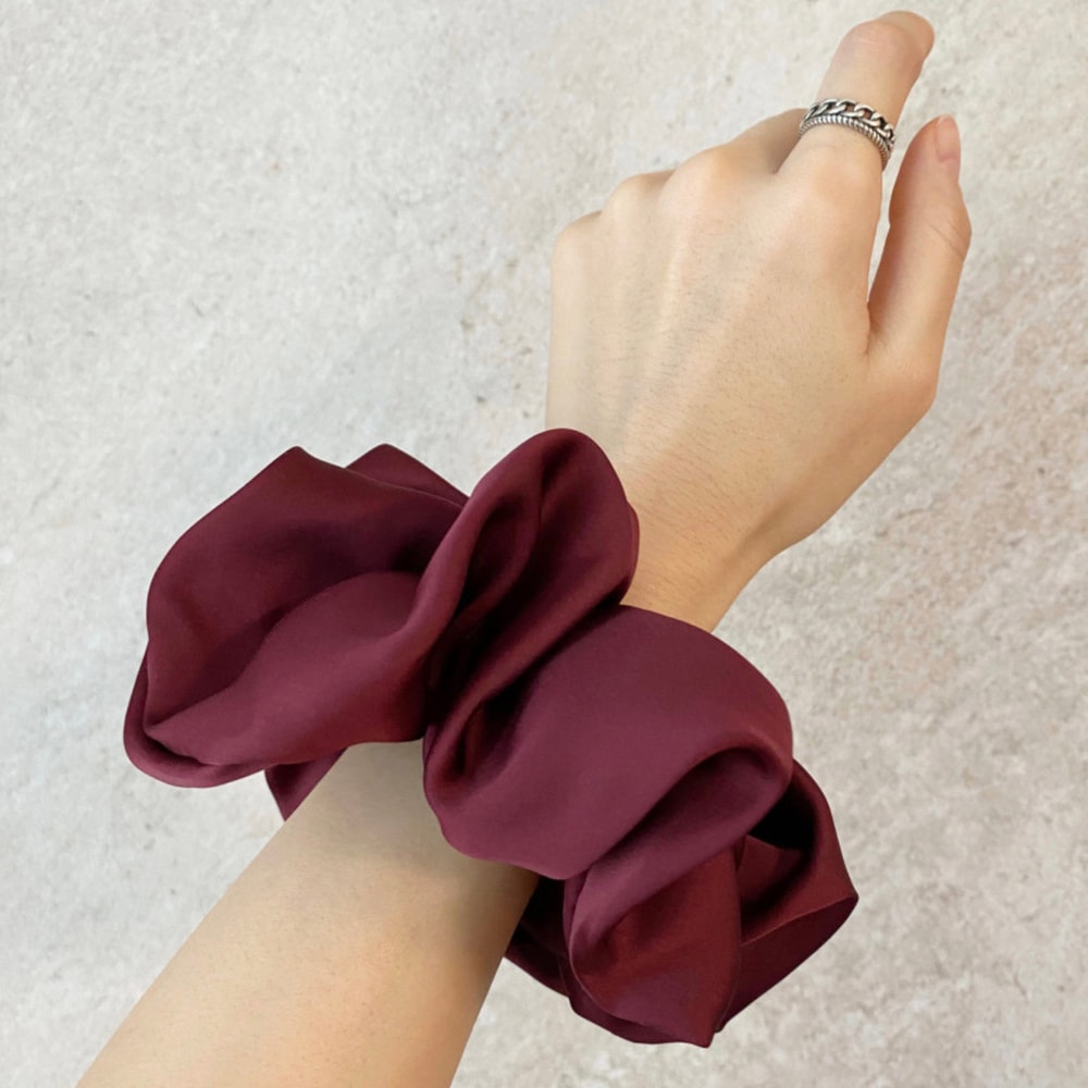 Oversized Silk Scrunchies For Women Chiffon Hair Tie For Ponytail Holder Koreaninspired Elastic He 6