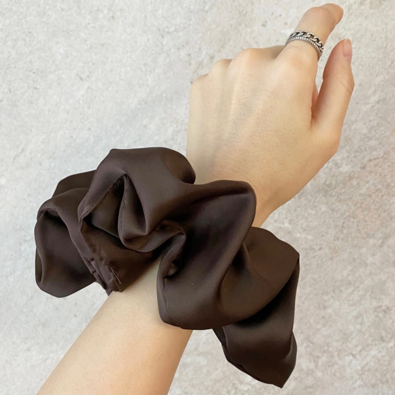 Oversized Silk Scrunchies For Women Chiffon Hair Tie For Ponytail Holder Koreaninspired Elastic He 7
