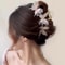 Elegant Pearl Bow Butterfly Hair Clip For Women Sweet Crab Claw Headdress Accessory 1