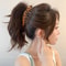 Vintage Leopard Print Hair Claw Clip High Ponytail Holder For Women Girls 5