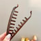Vintage Leopard Print Hair Claw Clip High Ponytail Holder For Women Girls 2