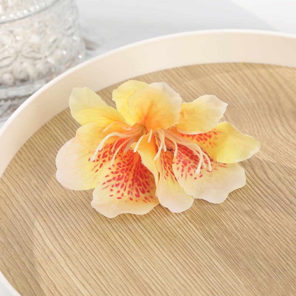 Canna Flowers Hair Clips Elegant Hawaii Bridal Flower Clips For Weddings And Special Occasions 3