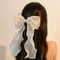 Sweet Blue Chiffon Bow Hair Clips For Girls Satin Bowknot Barrette Hairpin Grip 1