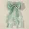 Sweet Blue Chiffon Bow Hair Clips For Girls Satin Bowknot Barrette Hairpin Grip 7