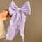 Sweet Blue Chiffon Bow Hair Clips For Girls Satin Bowknot Barrette Hairpin Grip 6