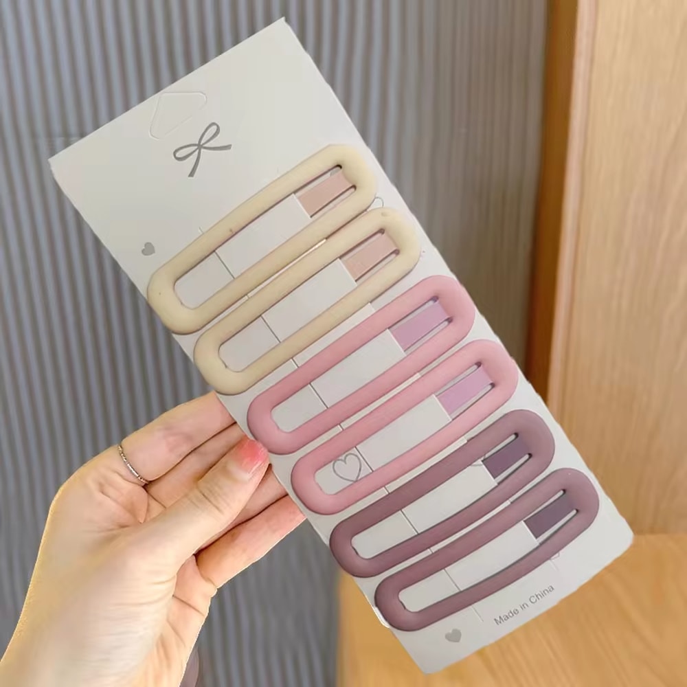 Versatile Morandi Color Hairpin Side Clips For Women And Kids Fashionable BB Hair Accessories 0