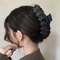 Vintage Geometric Frosted Plastic Hair Claw For Women Elegant Long Thick Hair Claw Clip Accessory 2