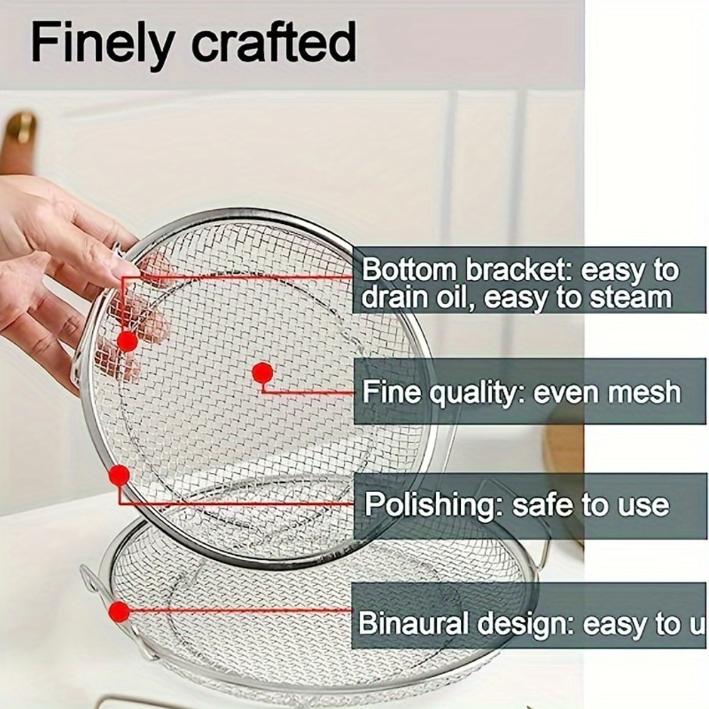 Reusable Stainless Steel Mesh Basket For Frying Grilling And Straining 3