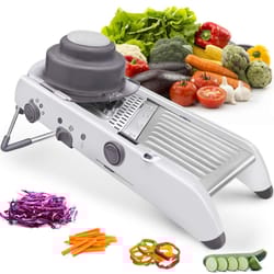 adjustable mandoline slicer - stainless steel vegetable and fruit cutter for effortless slicing