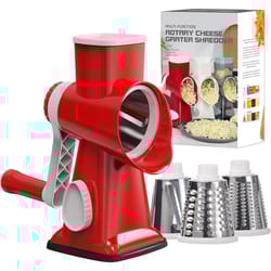 rotary cheese grater & vegetable slicer – versatile manual nut grinder for quick & easy food prep