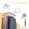 Curved Shape Closet Hanger With Clothespins Metal Pants Organizer For Yoga Pants Leggings Trousers 5