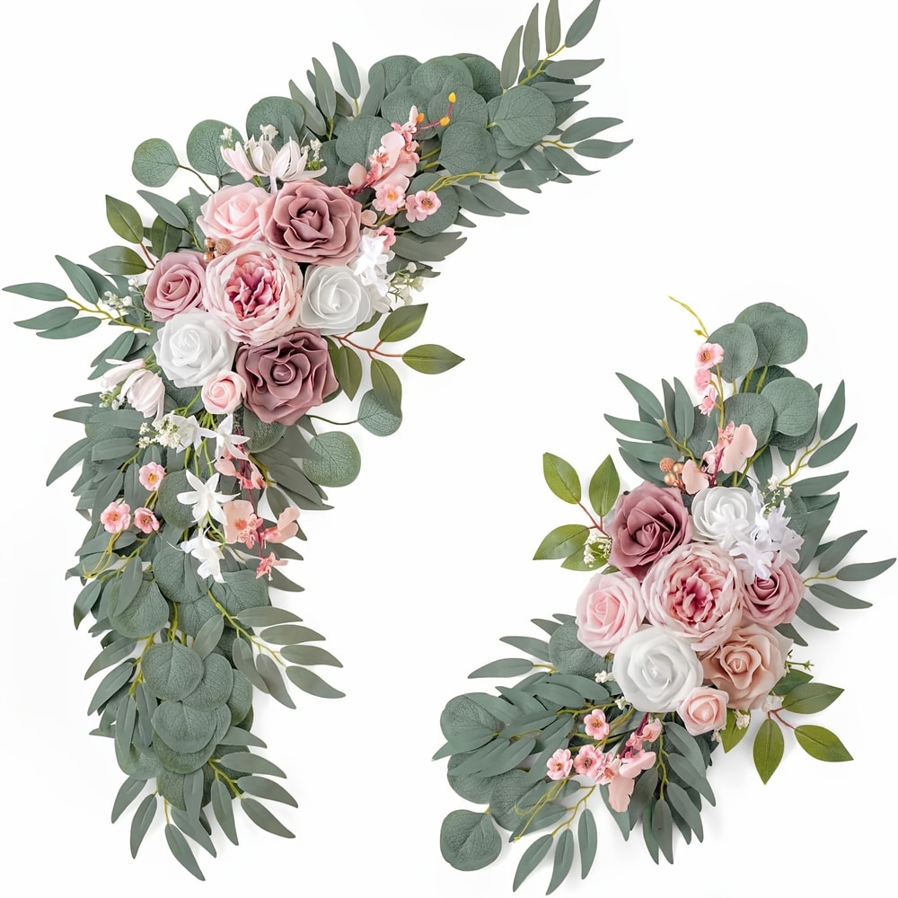 Artificial Rose Wreath For Wedding And Home Decoration Perfect For Outdoor And Wedding Arch Decor 0