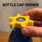 Multifunction Rotary Bottle Cap Opener Yellow Plastic Kitchen Tool For Effortless Opening 1