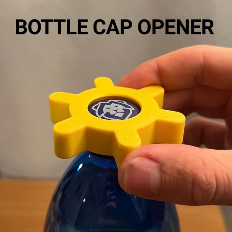 Multifunction Rotary Bottle Cap Opener Yellow Plastic Kitchen Tool For Effortless Opening 1