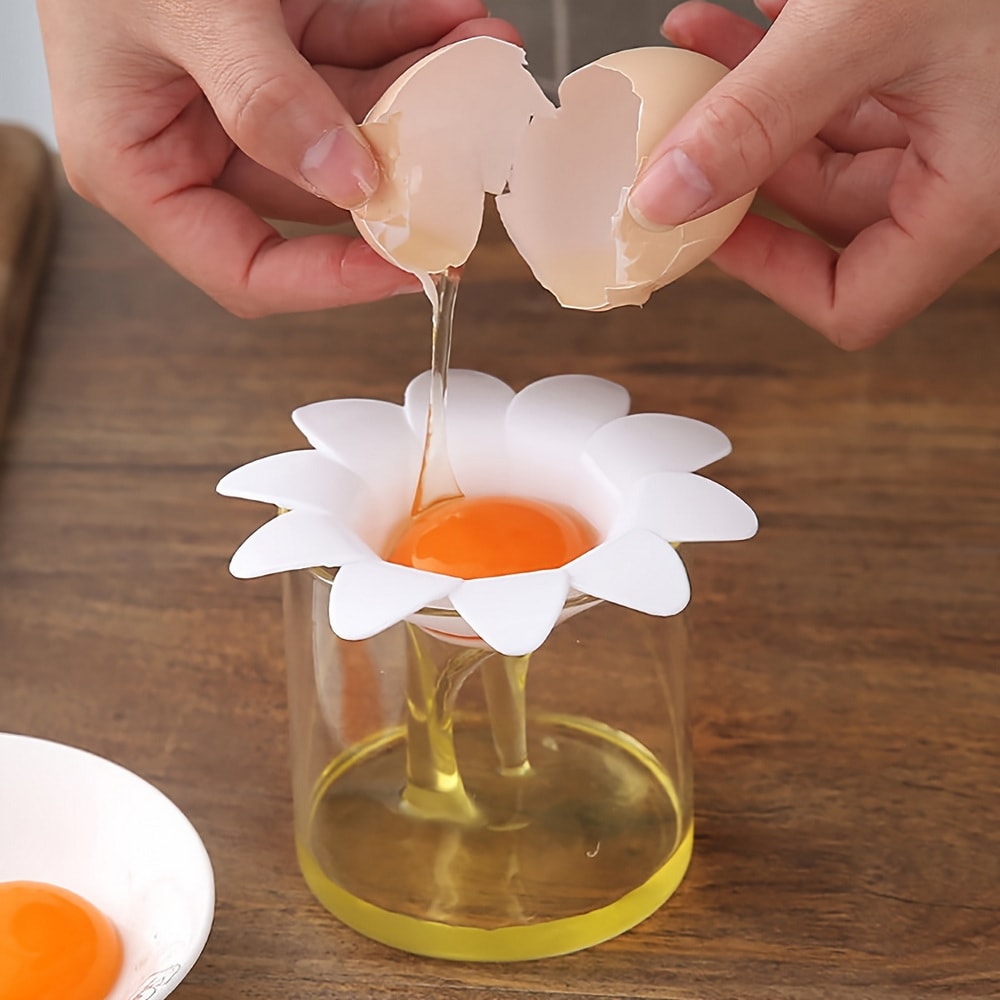 Cute Flower Egg Separator Fun And Functional Yolk And White Extractor For Baking And Cooking 0
