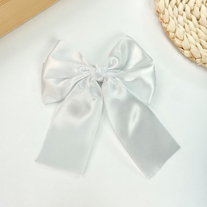 Elegant Satin Layered Bow Hair Clip Silky Ribbon Hairpin For Women Girls 1