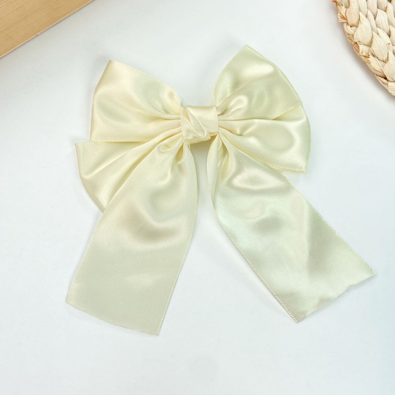 Elegant Satin Layered Bow Hair Clip Silky Ribbon Hairpin For Women Girls 7