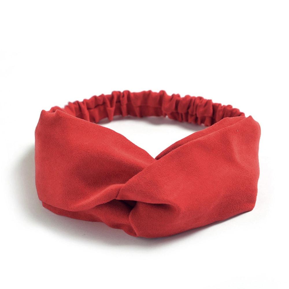 Boho Suede Twist Knotted Headband For Women Vintage Hair Band With Sweet Bow Design 3