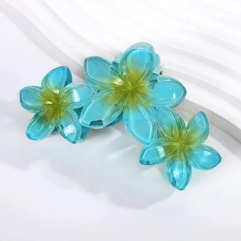 Candy Color Flower Hair Clip For Women Girls Sweet Gradient Shark Clip Headwear 5
