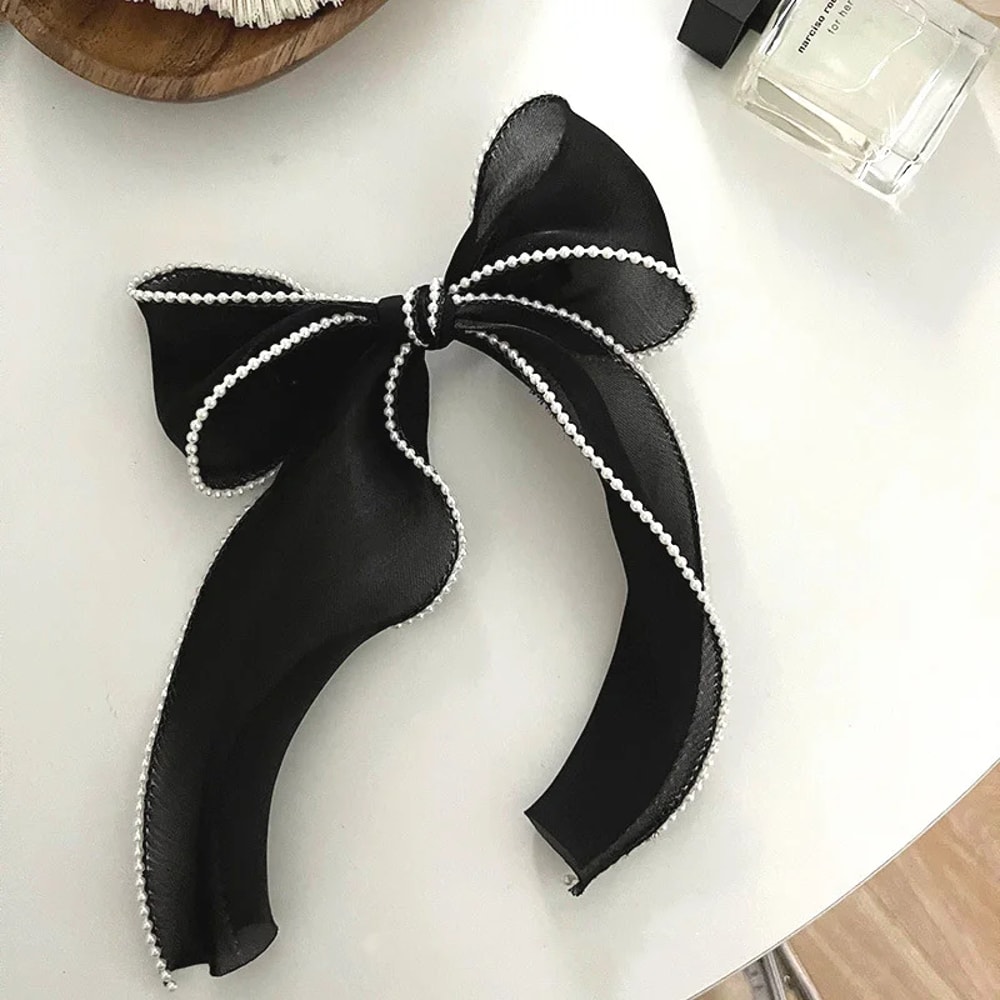 Cute Bow Hair Clip For Women Solid Color Ponytail Clip Stylish Hairpin Barrettes Perfect Gift For 4
