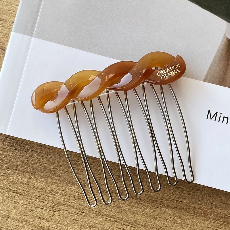 Twisted Hair Comb Elegant Side Hairpin For Women Fashionable Hair Accessory For Parties Weddings 3