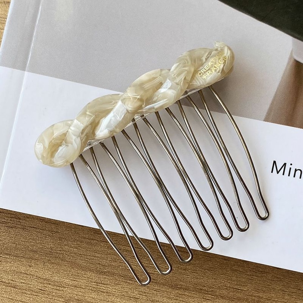 Twisted Hair Comb Elegant Side Hairpin For Women Fashionable Hair Accessory For Parties Weddings 4