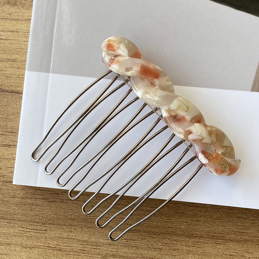 Twisted Hair Comb Elegant Side Hairpin For Women Fashionable Hair Accessory For Parties Weddings 5