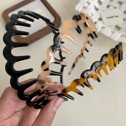 fashion wave headbands for women – non-slip solid color hair bands for sports, face wash, and everyday use