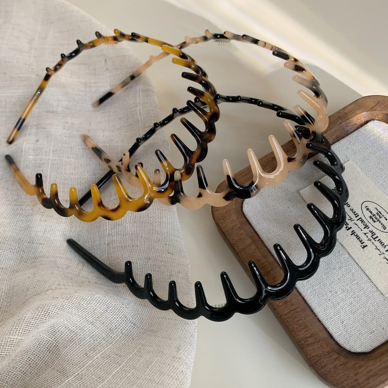 Fashion Wave Headbands For Women NonSlip Solid Color Hair Bands For Sports Face Wash And Everyday 2