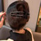 Rhinestone Duckbill Clip Hairpin Classic Black Bow Hair Accessory For Girls 2