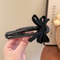 Rhinestone Duckbill Clip Hairpin Classic Black Bow Hair Accessory For Girls 5