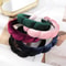 Velvet Twist Headband For Women Retro Wavy Braided Hair Hoops 0