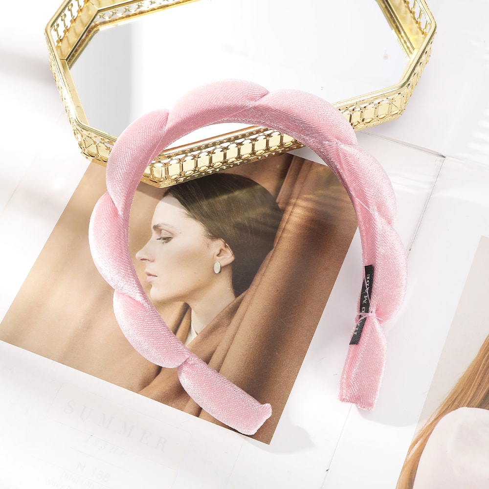 Velvet Twist Headband For Women Retro Wavy Braided Hair Hoops 6