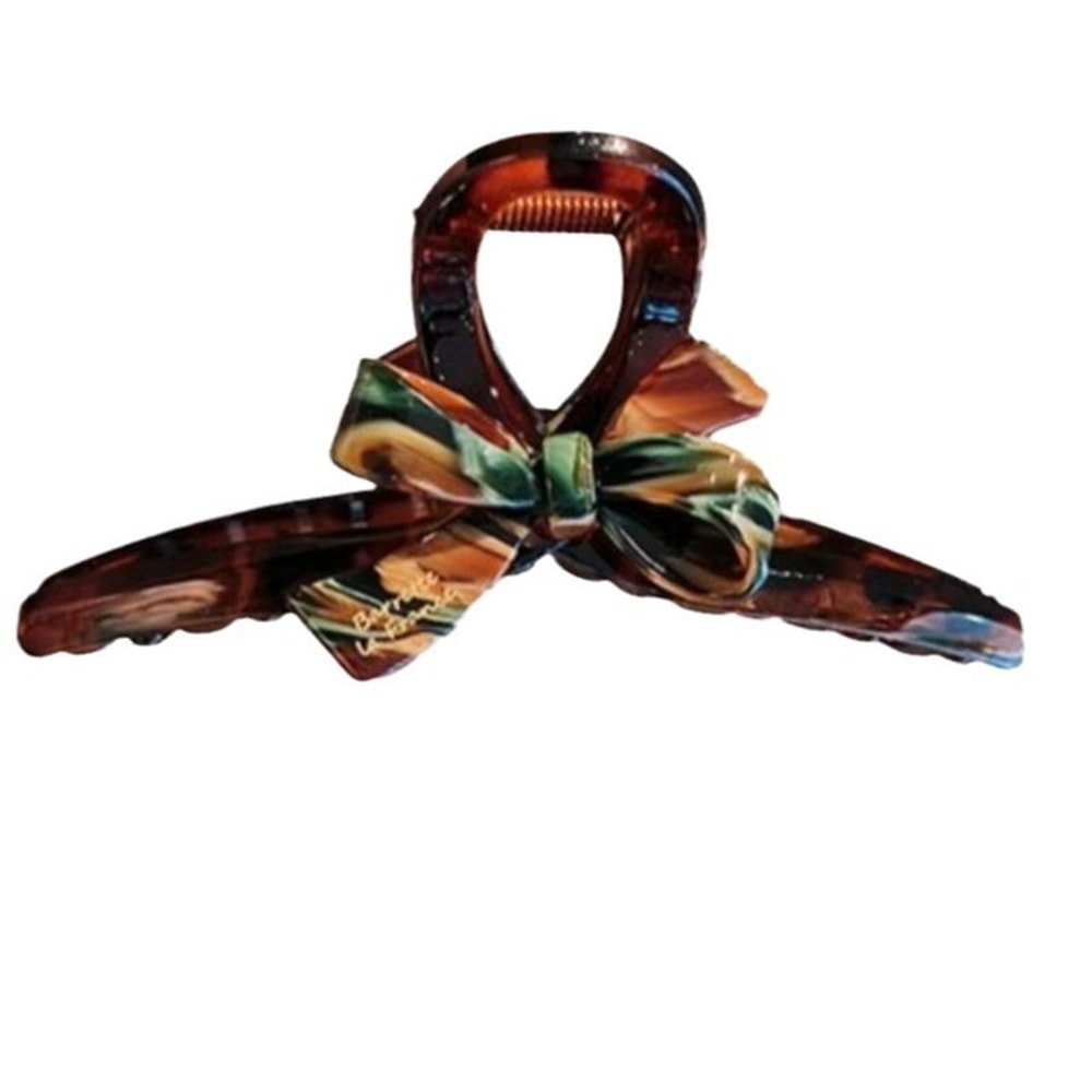 Elegant Enamel Bow Shark Clip HighEnd Acrylic Hair Clip For All Hairstyles 4