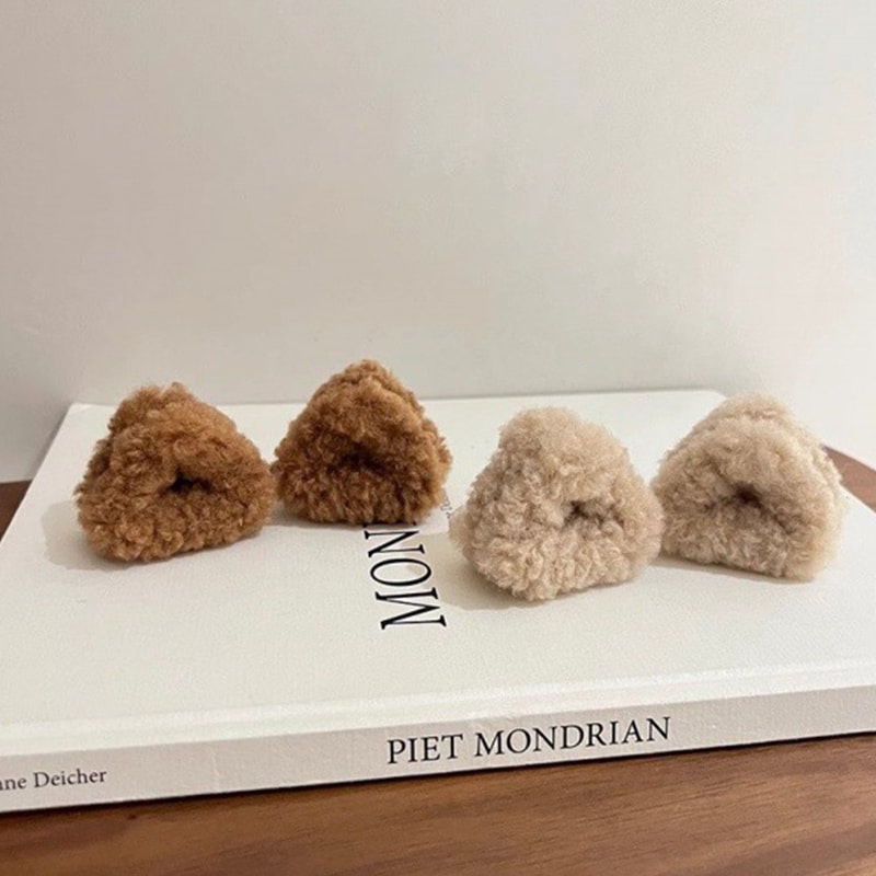 Plush Cat Ears Hair Clips For Women Sweet Cute Beige Duck Beak Clip Hairpins For Fashion Girls Hea 1