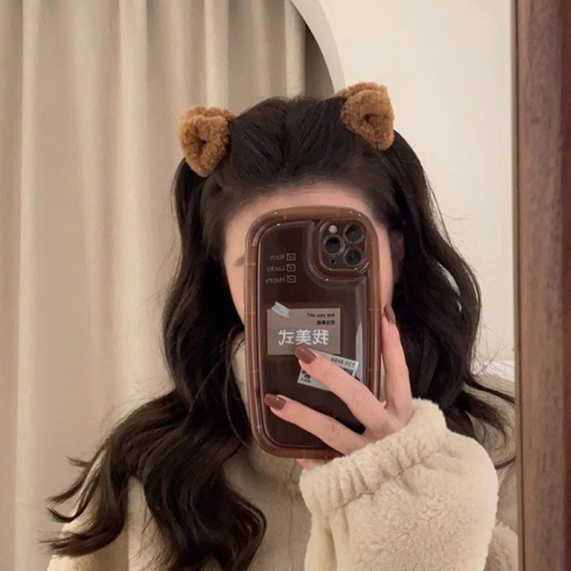 Plush Cat Ears Hair Clips For Women Sweet Cute Beige Duck Beak Clip Hairpins For Fashion Girls Hea 2