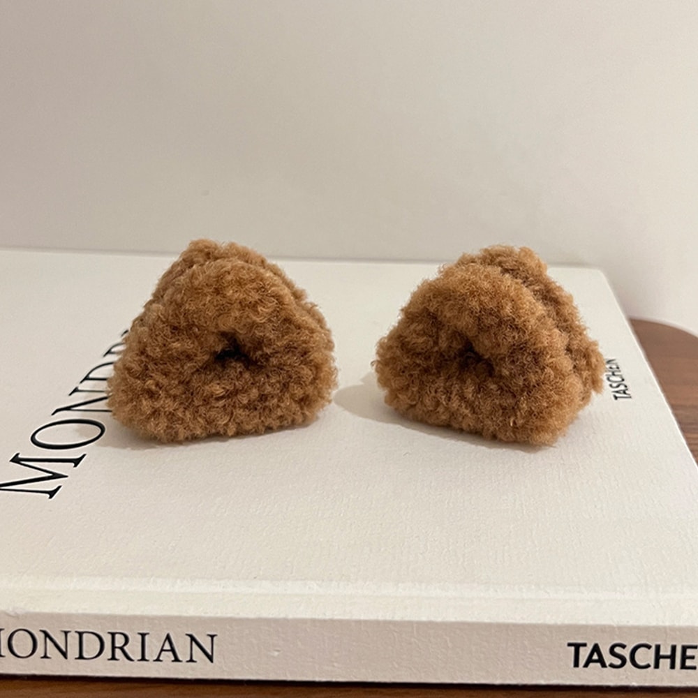 Plush Cat Ears Hair Clips For Women Sweet Cute Beige Duck Beak Clip Hairpins For Fashion Girls Hea 4