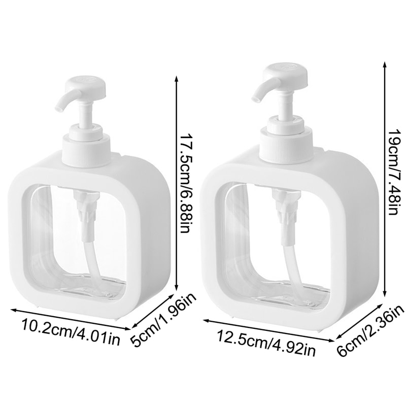 Transparent Soap Dispenser Bottle Travel Bathroom Ready Press Refill 3