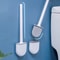 Wall Hanging Silicone Toilet Brush Durable EasytoClean Long Handle Bathroom Brush For Efficient To 0