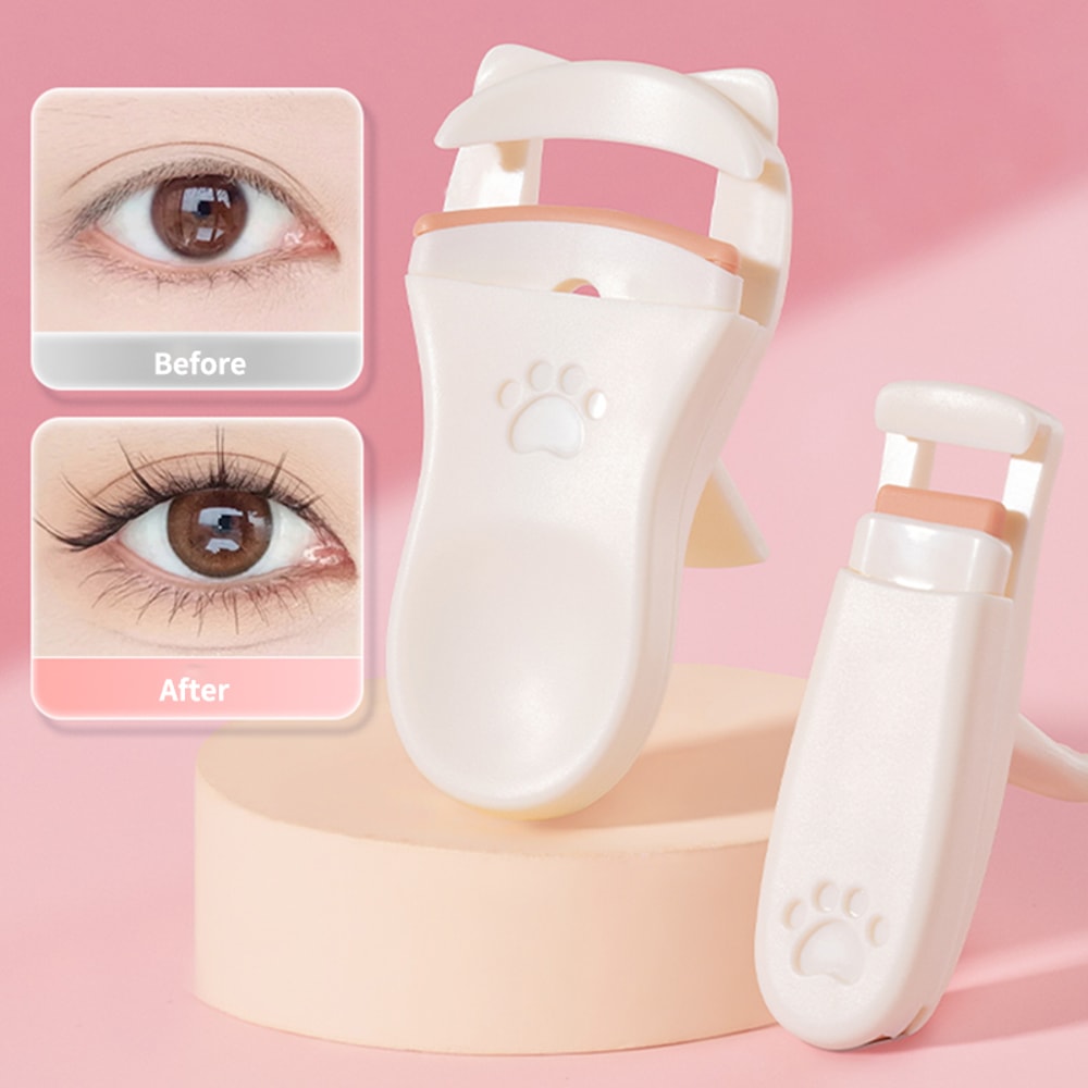 Portable Eyelash Clip With Silicone Pad Precision Cat Claw Eyelash Curling Tool 1