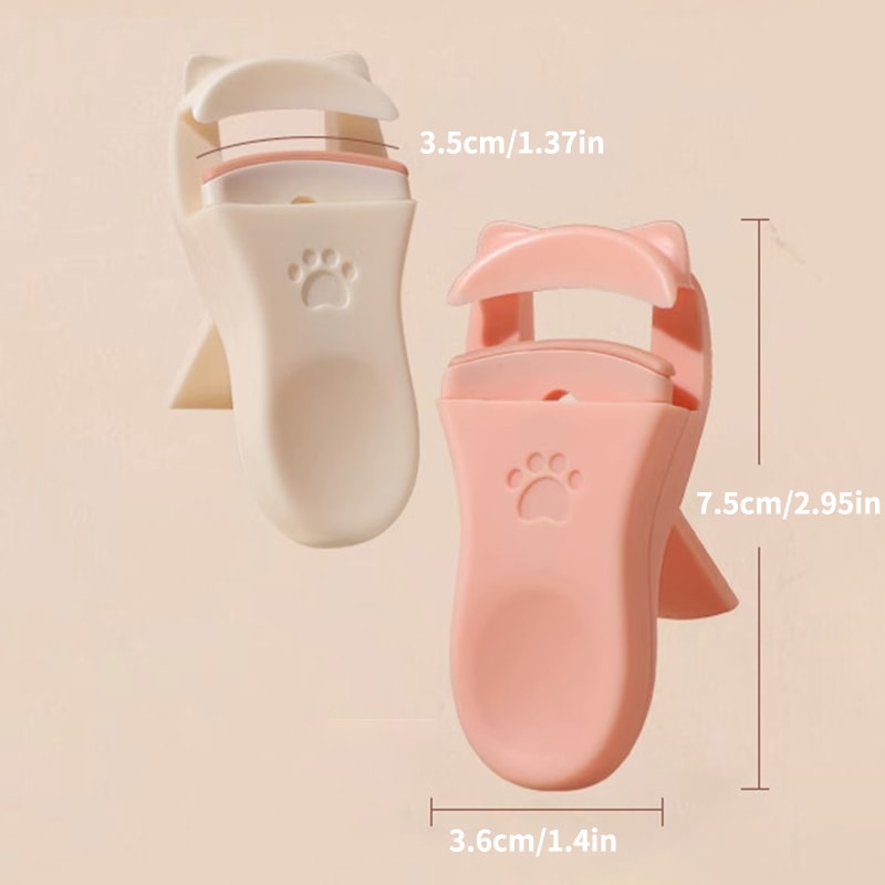Portable Eyelash Clip With Silicone Pad Precision Cat Claw Eyelash Curling Tool 3