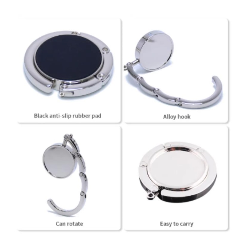 Portable Foldable Bag Hook For Table Edge High LoadBearing Capacity Practical And Convenient 2