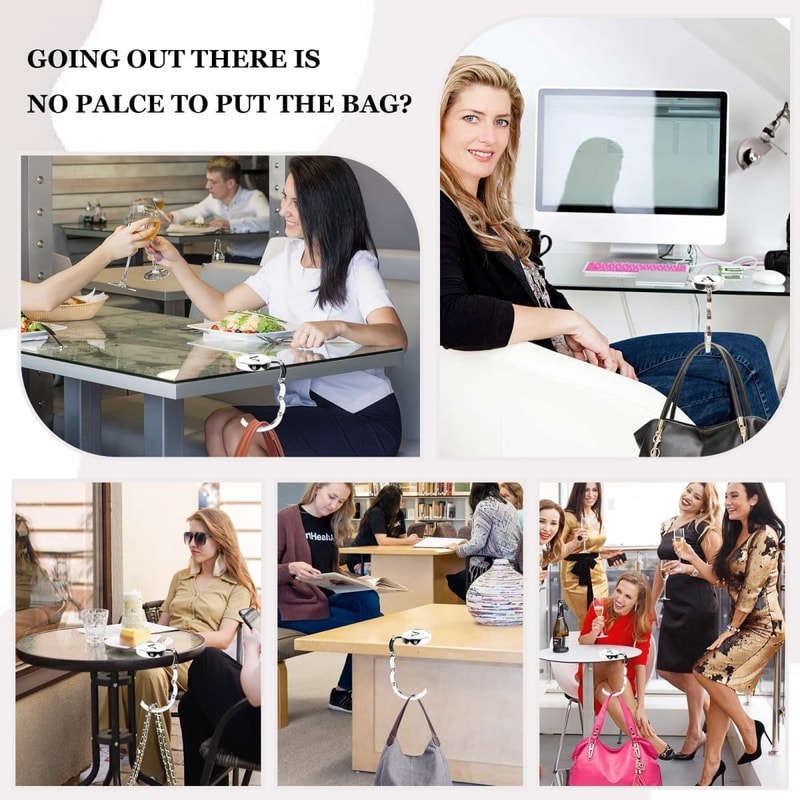 Portable Foldable Bag Hook For Table Edge High LoadBearing Capacity Practical And Convenient 3