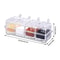 Kitchen Spice Pot Transparent Seasoning Boxes Storage Containers With Lids Spoons 3