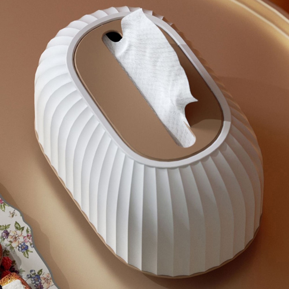 Light Luxury Tissue Box With Spring Design Household Desktop Tissue Holder 1