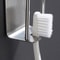 WallMounted Stainless Steel Toothbrush Holder With Cup Rack No Drilling SpaceSaving Bathroom Shelf 2