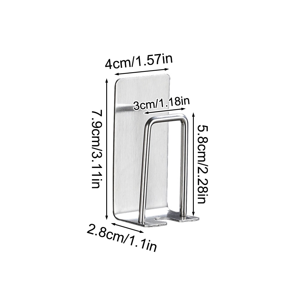WallMounted Stainless Steel Toothbrush Holder With Cup Rack No Drilling SpaceSaving Bathroom Shelf 3