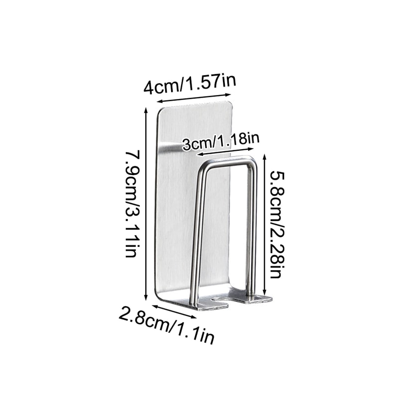 WallMounted Stainless Steel Toothbrush Holder With Cup Rack No Drilling SpaceSaving Bathroom Shelf 3